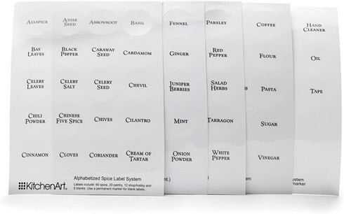 KitchenArt EZ Spice Label Set, 100-Piece...