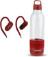 Aiwa Water Bottle with Speaker and Earphone Bundle - 400ml Water Bottle with 4 Hour Playtime and Wireless Sports Earphones with Integrated Mic, 10...