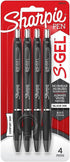 SHARPIE S-GEL BOLDPT BLACK 4CT...