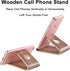 Wooden Cell Phone Stand, Universal Mobile Phone Holder Stand Non Slip Stable Desktop Phone Stand for iPhone, iPhone13,Samsung Galaxy Smartphones, ...