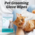 ?12PCS?Cleaning Glove for Dog and Cat, Wipes Gloves for Dog and Cat Fur Face, Ear, Eye, Paws Cleaning Wipes Pet Wash Free Gloves, Grooming Wipes f...