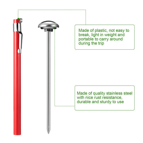 Frienda 3 Pcs Instant Read 1 Inch Dial Thermometer Pocket Food Thermometer with 3 Pcs Calibration Sleeves for Coffee Drinks Chocolate Milk Foam...