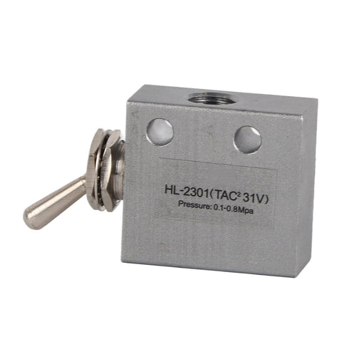 HL2301 3 Position 2 Port Toggle Switch Pneumatic Mechanical Valve...