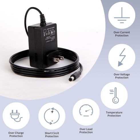 18V AC DC Power Supply Adapter 18Volt 1 Amp Charger DC 18V 1A Power Cord with 8 Interchangeable Jacks for 100mA 200mA 300mA 400mA 500mA 600mA 800m...