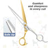 Dog Cat Scissors for Grooming, Pet Shears for Thick Coats and Matted Hair, Thinner Curved Straight Chunker Stainless Steel Shears (7.0" Straight G...