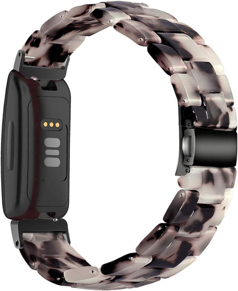 Wongeto Compatible with Fitbit Inspire 2 & Inspire/Inspire HR Bands for Women, Resin Wristband Strap Bands for Fitbit Inspire accssorises (Flower ...