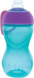 Nuby No-Spill Clik-It Soft Spout Sippy Cup with Easy Grip - (3-Pack) 10 oz - Baby Sippy Cup for 6+ Month Old - Aqua/Pink/Purple...