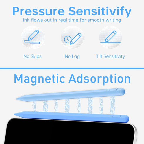 Uogic Stylus Pen for iPad, 14Mins Fast Charging & Palm Rejection & Bluetooth, Active Pencil Compatible with (2018-2023) Apple iPad Pro 11/12.9", i...