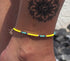 Anklet for Teen Girls and Women, Hippie Colorful Yellow Beaded Beach Anklet, Native American Jewelry, Adjustable Waterproof String Anklet, Handmad...