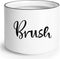 Ceramic Dish Brush Holder, Farmhouse Scrub Brush Holder Dishwashing Brush Stand, Soap Dispensing Kitchen Brushes Holder, Easy to Clean, 8 oz (Whit...