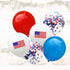 BinaryABC Patriotic Latex Balloons Confetti Balloons,4th of July Balloons,25Pcs...
