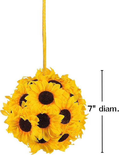 Sunflower Ball (7 Inch Diameter) Wedding and Home Decor...