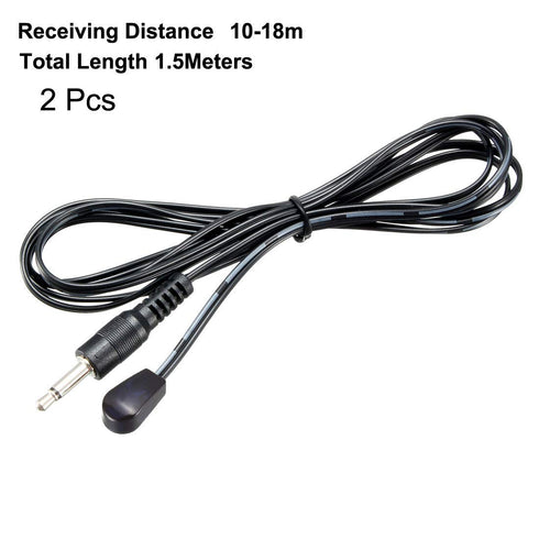 uxcell IR Infrared Emitter Extension Cable 4.9ft Long 45 Degree Emission Angle 3.5mm Jack Single Red Head 2pcs...