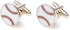 Baseball Pair Cufflinks in a Presentation Gift Box & Polishing Cloth...