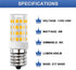 E17 LED Bulb, Stovetop Light, Appliance Bulb Under Microwave Oven, Non-Dimmable, 4W Warm White 3000K, 110V-130V, 6-Pack...