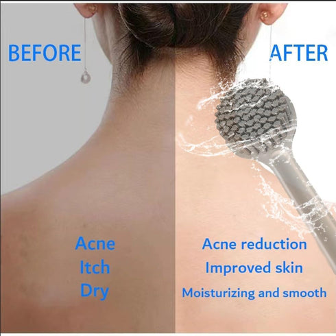 Body Brush,with Soft and Stiff Bristles,Shower Bath Brush Long Handle Gentle Back Skin Scrubber Exfoliate Massage Improve Blood Circulation,Body E...