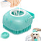 Pet Dog Bath Brush Gentle Soap Dispenser Massaging Bath Grooming Soft Silicone(Blue)...