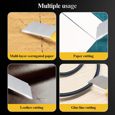 M&G 4 Pack Box Cutter Retractable, Utility Knife 9mm Wide Snap-Off Blades, Extended Razor Knife Box Opener for Cutting Carboard Wrapping, School H...