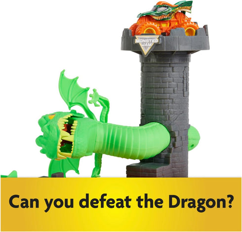 Monster Jam, Dueling Dragon Playset with Exclusive 1:64 Scale Dragon Monster Truck, Kids Toys for Boys Ages 3 and up...