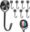 Magnetic Hooks, Magnet Hooks for Cruise Refrigerator Grill,Strong Magnets with Hooks for Home Kitchen, Garage Key Holder,8pack ?Black,0.9in-1 15Lb...