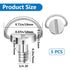 5 Pcs 1/4" Camera Tripod Screw, Stainless Steel Thread D-Ring Camera Screws, Quick Release Camera Screw for Camera Tripod Monopod QR Plate...