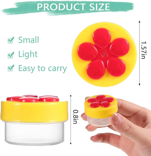 Hand Hummingbird Feeder 4 Pieces Window Flower Hummingbird Feeder Mini Handheld Hummingbird Feeder Humming Bird Feeder Wild Bird Feeders with Clea...