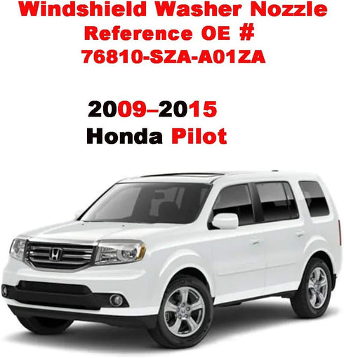 ZHParty Front Windshield Washer Fluid Hose (7Ft Long) with Connector & Hood Nozzle Sprayer kit for 2009–15 Honda Pilot, 2011–14 Honda Odyssey–Repl...