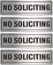 No Soliciting Sign for House Door 7.0" x 2.0" Signs for Business Home Office Wall with Strong Self Adhesive Aluminum Metal Signboard Keep Solicito...