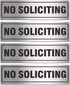 No Soliciting Sign for House Door 7.0" x 2.0" Signs for Business Home Office Wall with Strong Self Adhesive Aluminum Metal Signboard Keep Solicito...