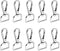 YIXI-SBest 10 Pcs 3/4" Inside Diameter D Ring Lobster Clasp Claw Swivel for Strap Push Gate Lobster Clasps Hooks Swivel Snap Fashion Clips (3/4 in...