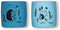 modern-twist Sip Set, Food-Grade Silicone, Waterproof, Dishwasher, Freezer Safe, Reusable Cups – Blue Hedgehog Family, Pack of 2...