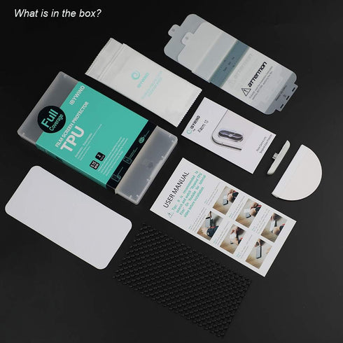 Ibywind Screen Protector For Xiaomi Mi 10/10 Pro,with 2Pcs Flexible TPU Film,1Pc Camera Lens Protector,1Pc Backing Carbon Fiber Film [Fingerprint ...