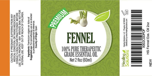 Healing Solutions 10ml Oils - Fennel Essential Oil - 0.33 Fluid Ounces...