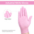 Nitrile Disposable Gloves, 3-mil, Medical exam Gloves Disposable Latex Free, Gloves for Cleaning & Esthetician, Pink Rubber Gloves, Pink Cleaning ...