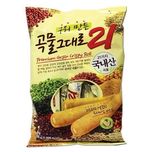 Korean Premium Multi Whole Grain Baked Crispy Rolls 180g...