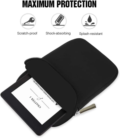 9-10 Inch Tablet Sleeve Bag, HannyBoo Protective Neoprene Zipper Case Cover for iPad 9.7 2018, iPad Pro 9.7, iPad 4/3, iPad Air 2, Surface Go, Gal...