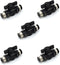 4mm Push to Connect Ball Valve Union Air Flow Control Valve Quick Connect Tube Fittings Pneumatic Valve Air Hose Fittings 5pack...