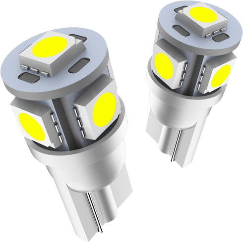 Marsauto 194 LED Bulbs 168 T10 2825 5SMD LED Bulbs Car Dome Map License Plate Lights Lamp White 12V (Pack of 2)...