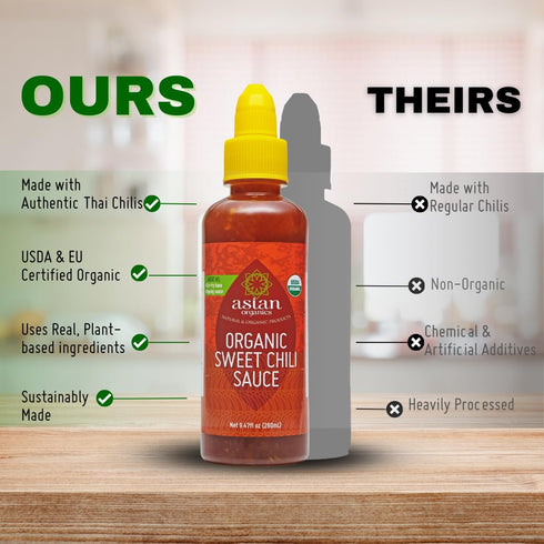Asian Organics Thai Sweet Chili Sauce - Organic Sweet Chili Sauce - USDA Certified 100% Organic Asian Chili Sauce, No MSG, Non-GMO, Gluten Free Re...