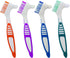 Giantree 4 Pcs Denture Brush for False Teeth, Denture Toothbrushes with Double Sided Portable Denture Cleaning Brush with Multi-Layered Soft Brist...