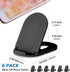 Cell Phone Stand for Desk, 6 Pack Black Phone Stand Portable Foldable Desktop Cell Phone Holder Adjustable Universal Multi-Angle Cradle Kickstand ...