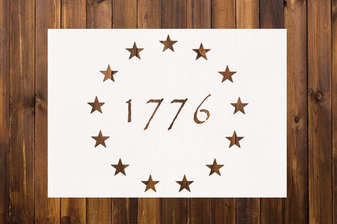 Large U.S. Military Logo Stencil(Set of 2) for Painting on Wood, Fabric, Walls, Airbrush + More | Reusable Mylar Template (1776 Flag)...