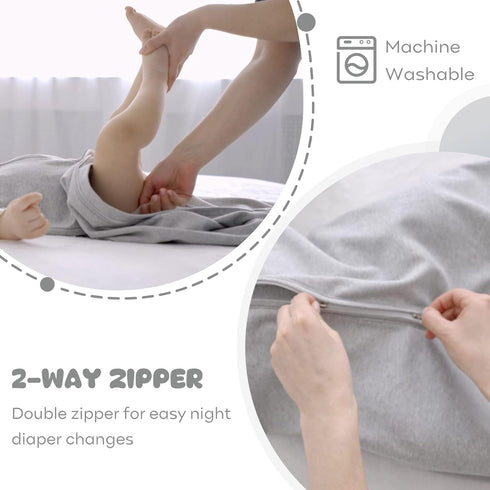 Yoofoss Baby Sleep Sack 3-6 Months 100% Cotton 0.5 TOG Baby Sleeping Bag 2-Way Zipper Toddler Wearable Blankets 3 Pack Breathable Lightweight (Sma...