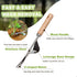 2 Pcs Stainless Steel Manual Weeder Tool Set - V-Shaped Fork & Crack Weeder for Deep Root Digging, Crevice Weeding Tool, Wood Handle Gardening Too...
