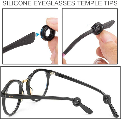 Anti-Slip Eyeglass Ear Grips Hook, 10 Pairs Ear Hooks for Glasses...