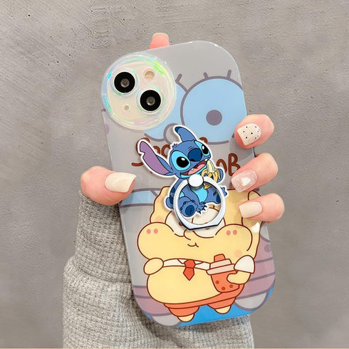 Phone Ring Holder Stand,Cute Stitch Phone Ring Stand Holder Phone Case Finger Grip Stand Holder 360 Rotation Phone Grip Kickstand for Smartphones ...