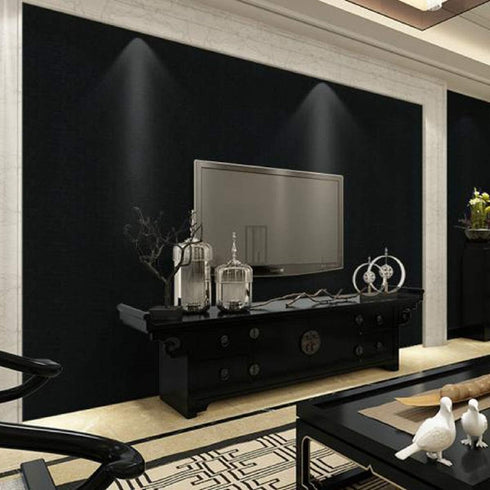 practicalWs Peel and Stick Wallpaper 15.7" x118" Black Wallpaper Self Adhesive and Removable Vinyl Film Stick Paper Easy to Apply Contact Paper Wa...