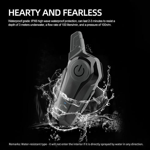 eECO-FLYING Motorcycle Bluetooth Headset,1000m Intercom Motorcycle Helmet Headset with CVC Noise Cancellation IPX6 Waterproof 2 Riders Motorbike I...