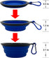 Collapsible Dog Bowl, 6 Pack, Portable, Safe, Reusable, Suitable for Indoor and Outdoor Use...