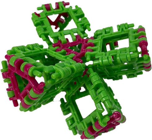 That Hinge Toy 82 Piece Green + Orange Set, Animal + More STEM Construction Toy Building Set...